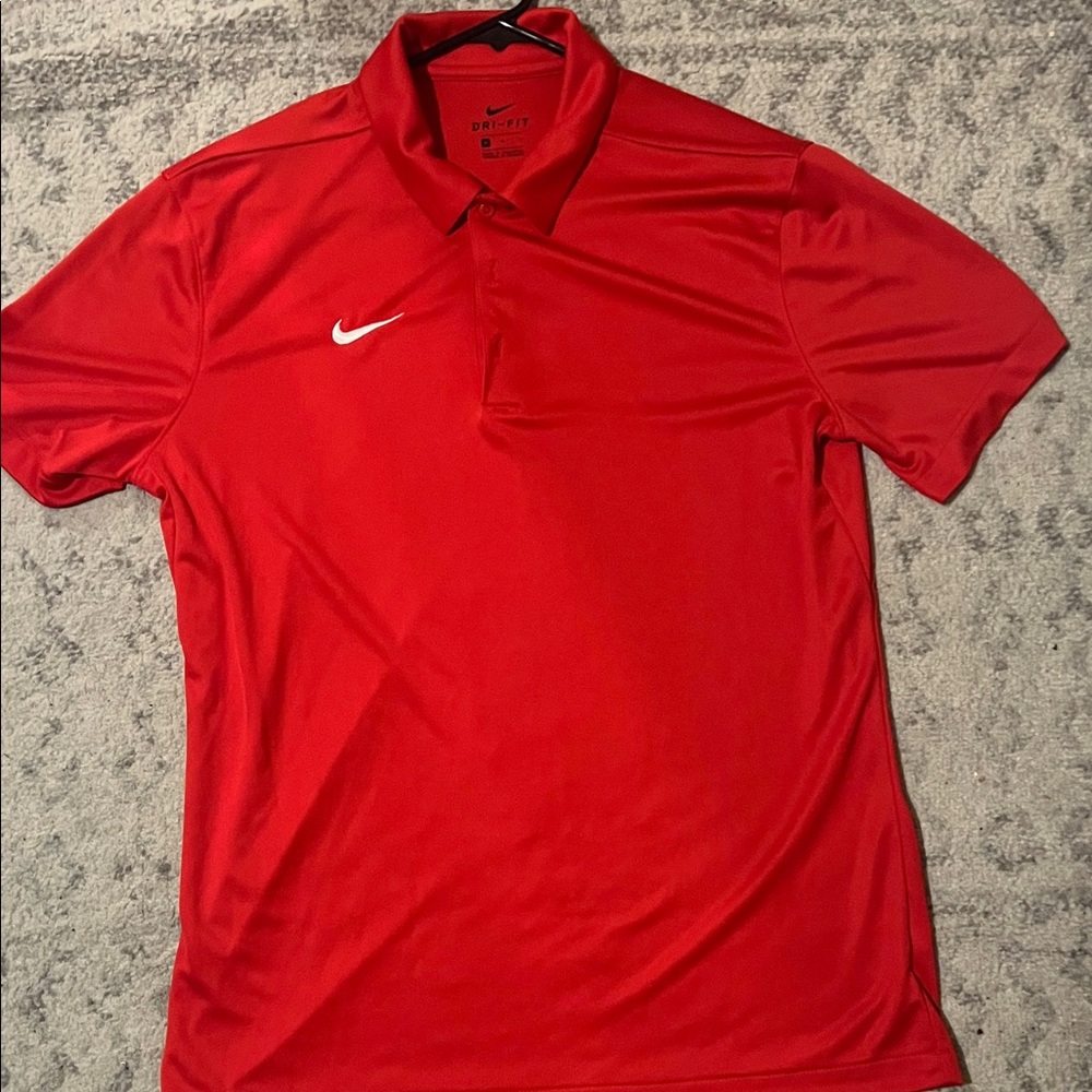 Nike Men's Vibrant Red Polo Shirt